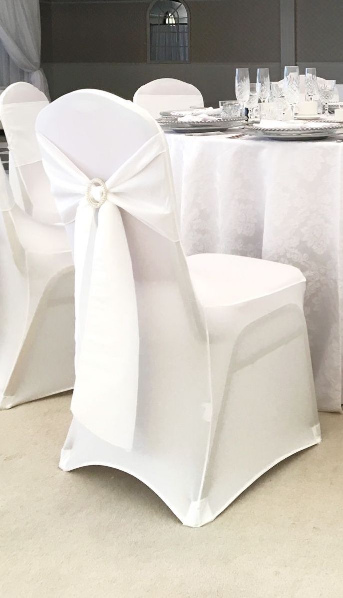 White Stretch Chair Cover